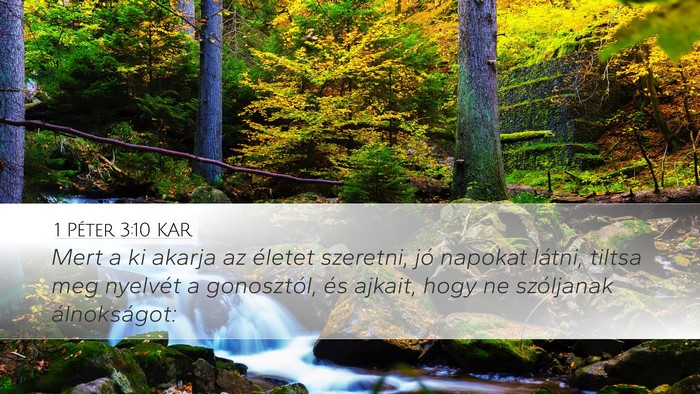 1 Péter 3:10 KAR Bible Verse Image