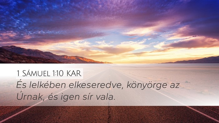 1 Sámuel 1:10 KAR Bible Verse Image