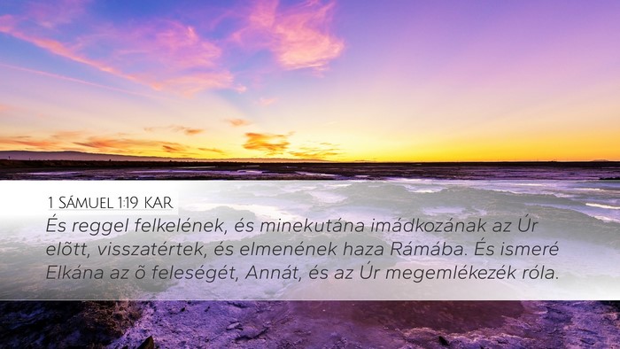 1 Sámuel 1:19 KAR Bible Verse Image