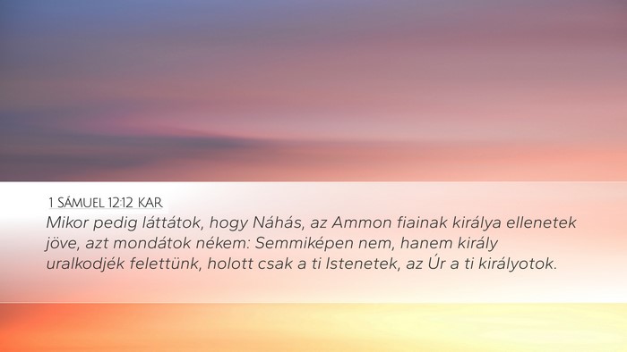 1 Sámuel 12:12 KAR Bible Verse Image