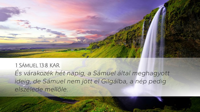 1 Sámuel 13:8 KAR Bible Verse Image
