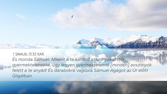 1 Sámuel 15:33 KAR Bible Verse Image