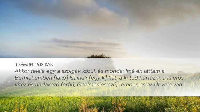 1 Sámuel 16:18 KAR Bible Verse Image
