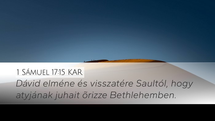 1 Sámuel 17:15 KAR Bible Verse Image