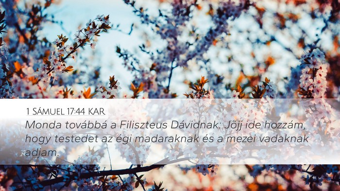 1 Sámuel 17:44 KAR Bible Verse Image