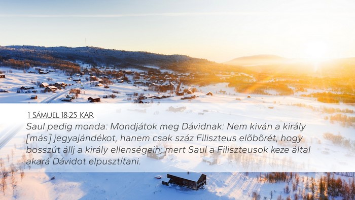1 Sámuel 18:25 KAR Bible Verse Image