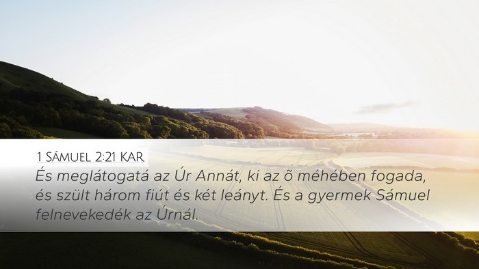 1 Sámuel 2:21 KAR Bible Verse Image