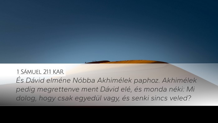 1 Sámuel 21:1 KAR Bible Verse Image