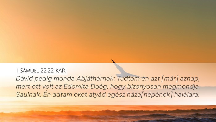 1 Sámuel 22:22 KAR Bible Verse Image