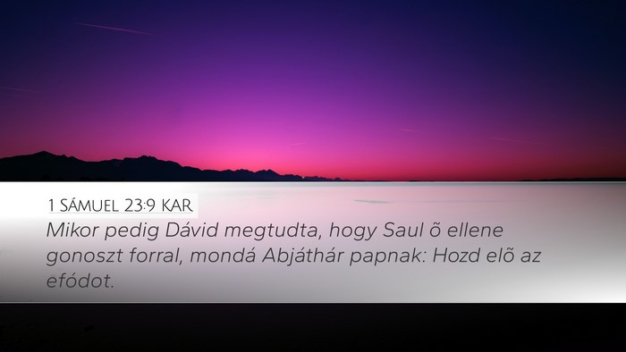 1 Sámuel 23:9 KAR Bible Verse Image