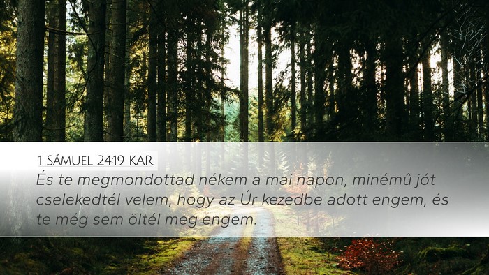1 Sámuel 24:19 KAR Bible Verse Image
