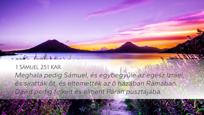 1 Sámuel 25:1 KAR Bible Verse Image