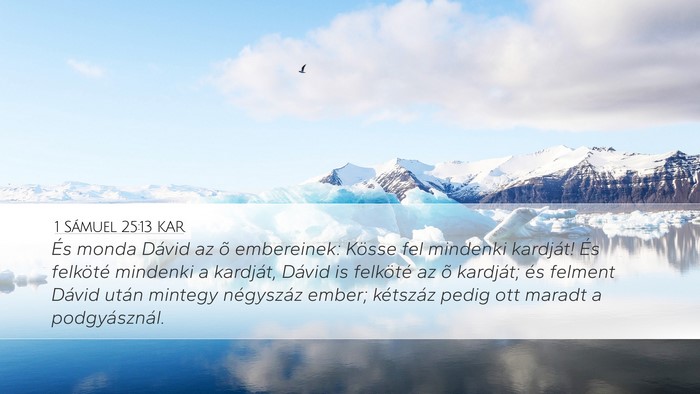 1 Sámuel 25:13 KAR Bible Verse Image