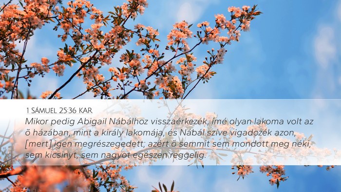 1 Sámuel 25:36 KAR Bible Verse Image