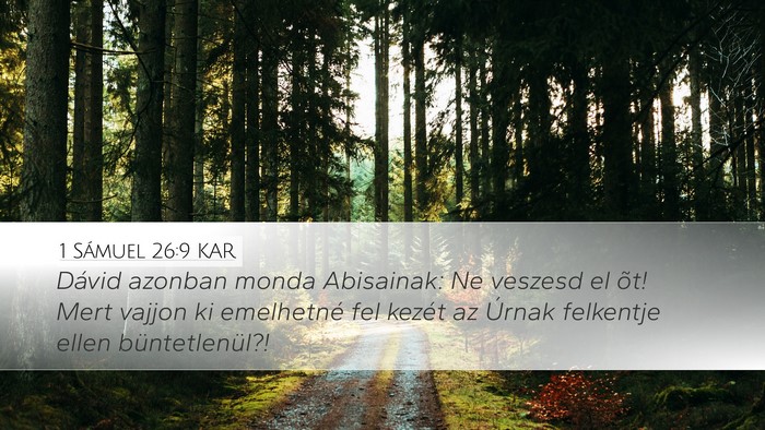 1 Sámuel 26:9 KAR Bible Verse Image