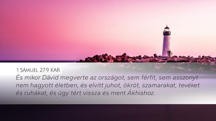 1 Sámuel 27:9 KAR Bible Verse Image