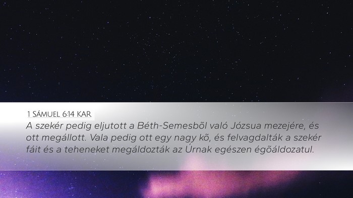 1 Sámuel 6:14 KAR Bible Verse Image