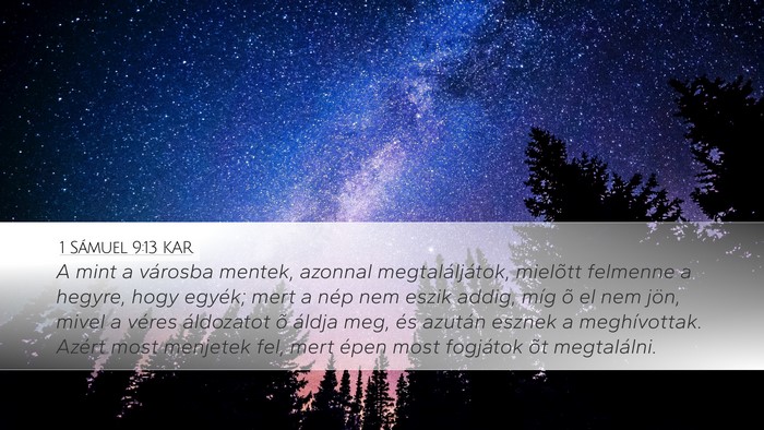 1 Sámuel 9:13 KAR Bible Verse Image