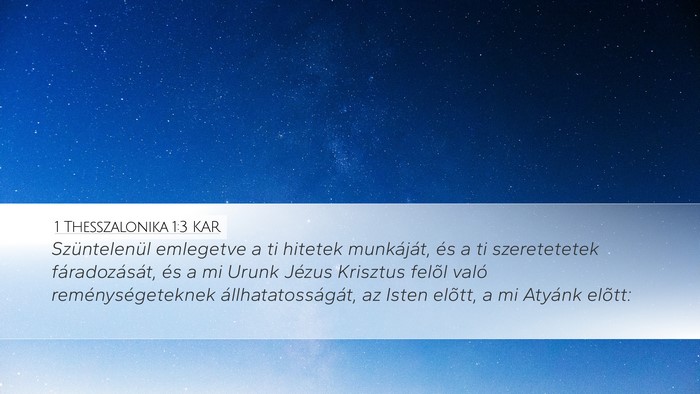 1 Thesszalonika 1:3 KAR Bible Verse Image
