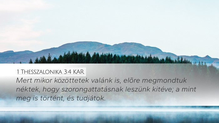1 Thesszalonika 3:4 KAR Bible Verse Image