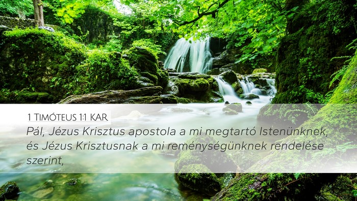 1 Timóteus 1:1 KAR Bible Verse Image