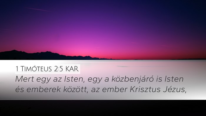 1 Timóteus 2:5 KAR Bible Verse Image