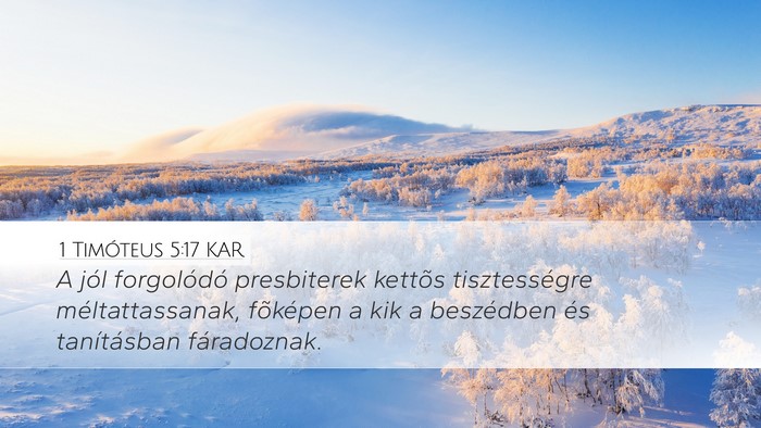1 Timóteus 5:17 KAR Bible Verse Image