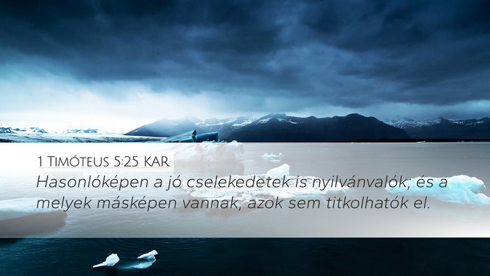 1 Timóteus 5:25 KAR Bible Verse Image