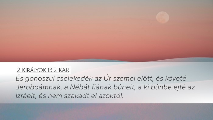 2 Királyok 13:2 KAR Bible Verse Image