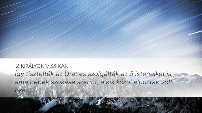 2 Királyok 17:33 KAR Bible Verse Image