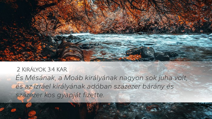 2 Királyok 3:4 KAR Bible Verse Image