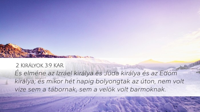 2 Királyok 3:9 KAR Bible Verse Image