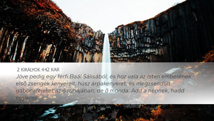 2 Királyok 4:42 KAR Bible Verse Image