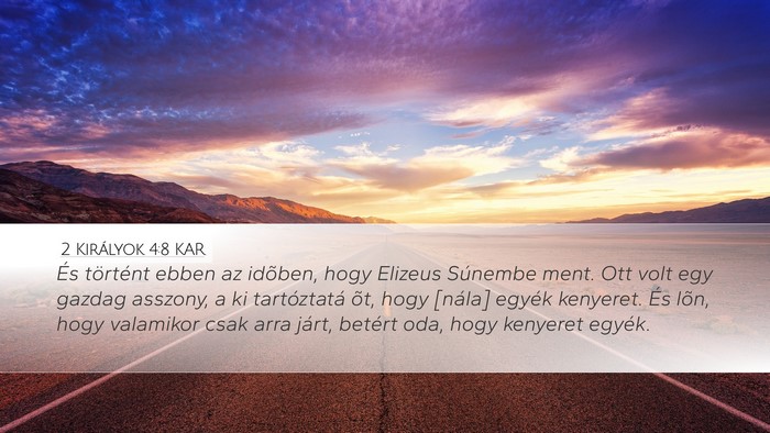 2 Királyok 4:8 KAR Bible Verse Image