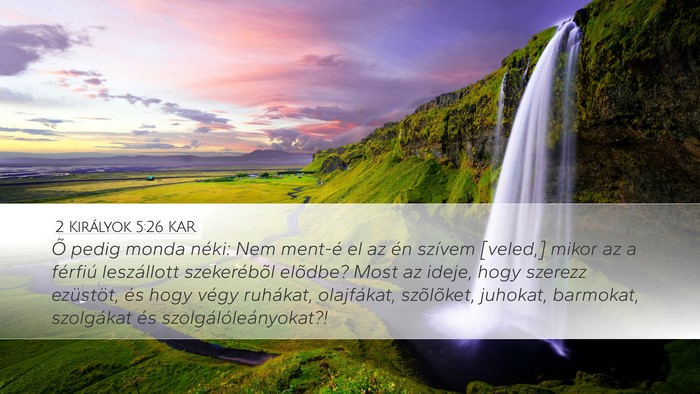2 Királyok 5:26 KAR Bible Verse Image