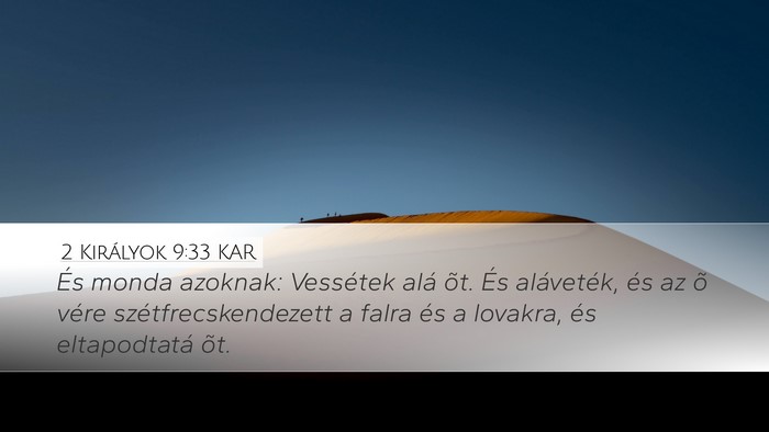 2 Királyok 9:33 KAR Bible Verse Image
