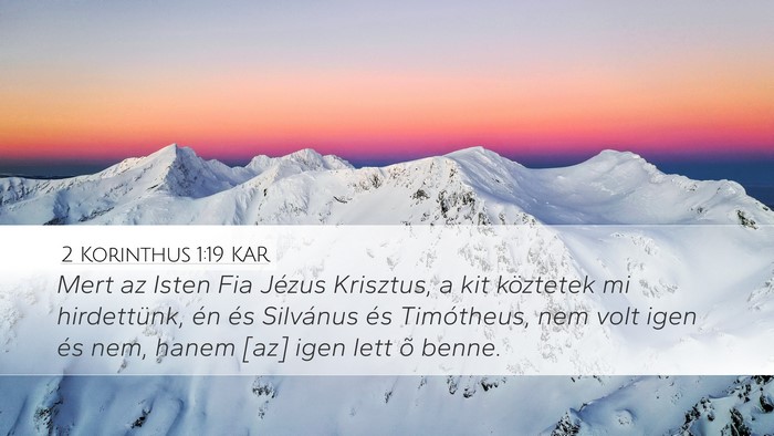 2 Korinthus 1:19 KAR Bible Verse Image