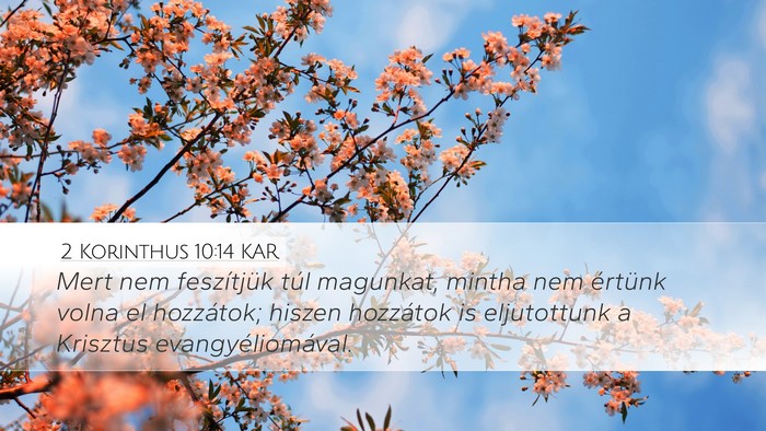 2 Korinthus 10:14 KAR Bible Verse Image
