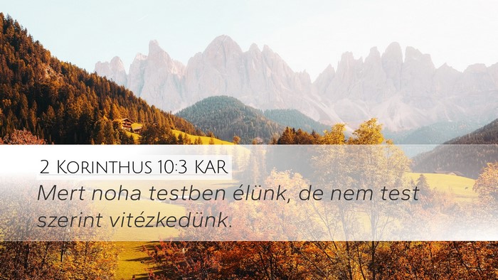 2 Korinthus 10:3 KAR Bible Verse Image