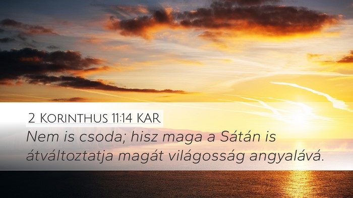 2 Korinthus 11:14 KAR Bible Verse Image