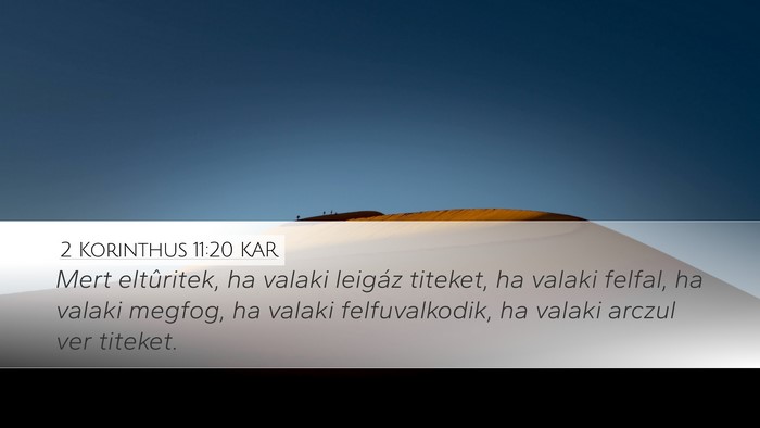 2 Korinthus 11:20 KAR Bible Verse Image