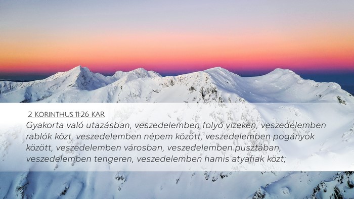 2 Korinthus 11:26 KAR Bible Verse Image