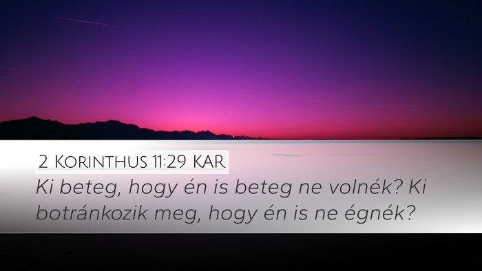 2 Korinthus 11:29 KAR Bible Verse Image