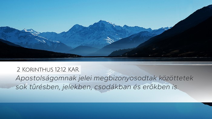 2 Korinthus 12:12 KAR Bible Verse Image