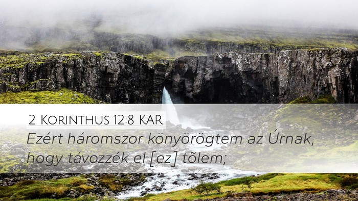 2 Korinthus 12:8 KAR Bible Verse Image