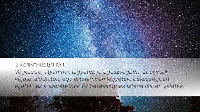 2 Korinthus 13:11 KAR Bible Verse Image
