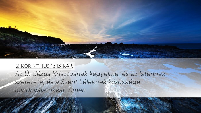 2 Korinthus 13:13 KAR Bible Verse Image