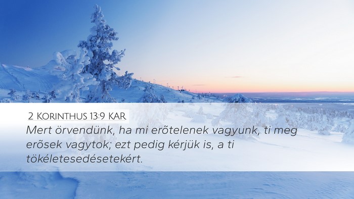 2 Korinthus 13:9 KAR Bible Verse Image