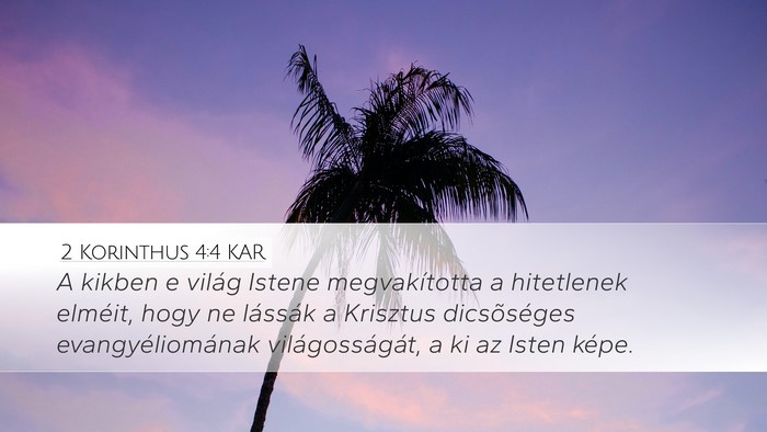 2 Korinthus 4:4 KAR Bible Verse Image