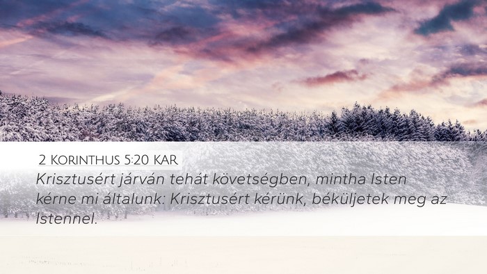 2 Korinthus 5:20 KAR Bible Verse Image